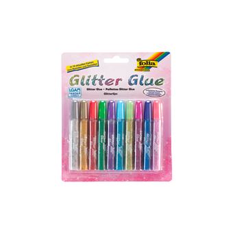 Blister de 10 Tubos de Cola Glitter FOLIA 574 - 1