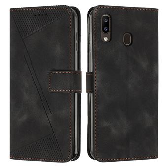 Capa FOXDOCK para Samsung Galaxy A30/A20 | Pele | Flip | 3 Compartimentos para Cartões | Preto - 1