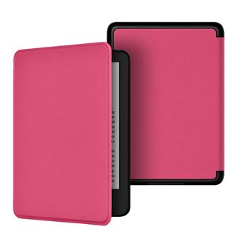 Capa FLOODKING para Amazon Kindle Paperwhite4 | Couro PU Magnético | Modo Automático | Proteção Total | Vermelho Rosa - 1
