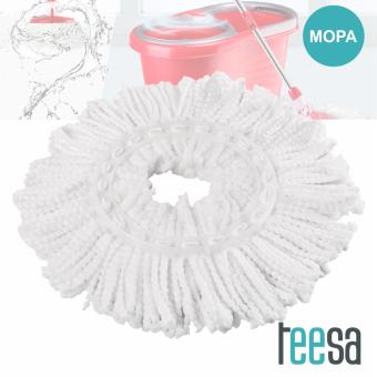 Mopa Microfibras TEESA TSA0042 P/ Esfregona de Limpeza (Compatível Modelo TSA0041) Branco - 1