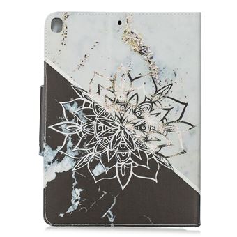 Capa PU Magunivers Impressão Padrão Grande Fecho com Apoio Flor para Apple iPad 10.2 (2019) - 1