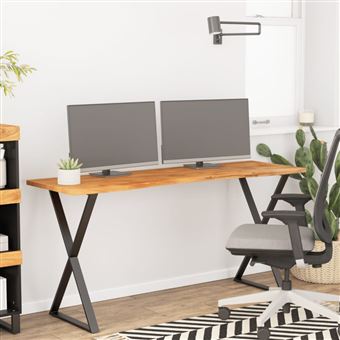 Tampo de secretária retangular vidaXL | 160x50x2,5 cm | Acácia maciça - 1