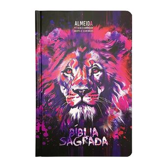 Bíblia Slim Capa Dura Arc Harpa E Corinhos Novo Leão Aquarela - 1