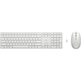 Teclado Wireless + Rato HP Conjunto de Teclado e Rato sem fios 650 | Branco - 1
