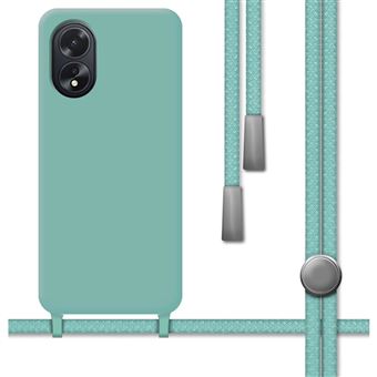 Capa TUMUNDOSMARTPHONE de silicone líquido com cordão para Oppo A18 em verde - 1