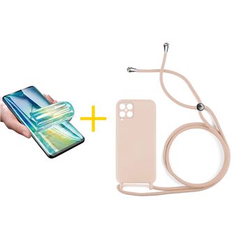 Pack skyhe 1 x Película de Hidrogel + Capa para Samsung Galaxy A22 4G Gel Rope - Rosa Pastel - 1