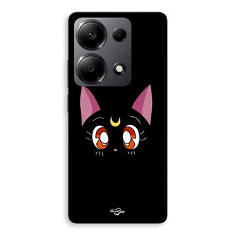 Capa Maniacase para Xiaomi Redmi Note 13 Pro 4G | Gato preto Luna Sailor Moon - 1