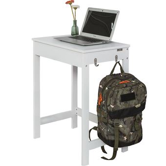 Mesa de Computador com 2 Gavetas SoBuy FWT43-W - Branca - 1