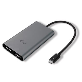 Adaptador Gráfico Usb i-tec TB3DUAL4KDP | Cinzento - 1