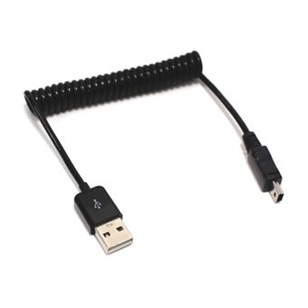 Cabo Cabo USB 2.0 BeMatik Tipo B AM/MiniCabo USB5Pin-M 1m Encaracolado