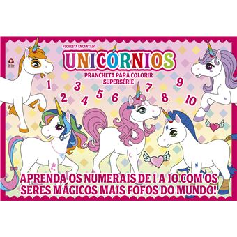 Unicórnios - Prancheta para Colorir - Supersérie - 1