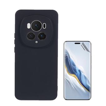 Kit Phonecare Película Hydrogel Full Cover Frente + Capa Silicone Líquido para Honor Magic6 Pro | Preto - 1