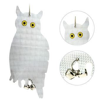 Repelente PrimeMatik de Pássaros Aves e Pragas Espantalho de Coruja com Chocalho - 1