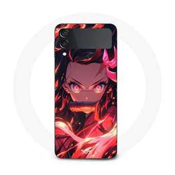 Capa Maniacase para Samsung Galaxy Z Flip3 demon Slayer Nezuko Kamado Manga Anime - 1
