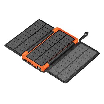 PowerBank Solar Avizar Alya com Lâmpada | 20000mAh | Micro USB / USB-C / Lightning | Preto - 1