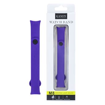 Bracelete/Pulseira de Silicone Gandy Compatível com Mi Band 8 - Roxo Escuro - 1