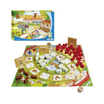 Jogo Beleduc Happy Farm 4+ 53 pcs 2 ou + Jogadores Madeira - 1