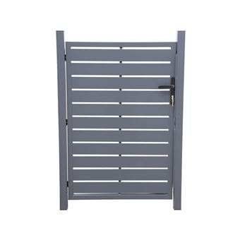 Portão de jardim de alumínio com fechadura e puxador sweeek | Antracite - 1