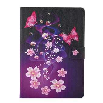 Capa Magunivers Pu Impressão Padrão com Slots de Cartão Flor e Borboletas para Apple Ipad 10.2 (2019)/Ipad Air 10.5 Inch (2019)/Ipad Pro 10.5 Inch (2017) - 1
