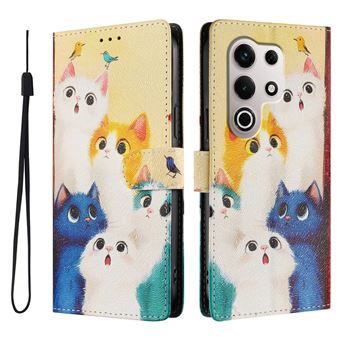 Capa FLOODKING para itel S25 Ultra | Suporte | Porta-Cartões e Alça | Padrões Decorativos | Amarelo - 1