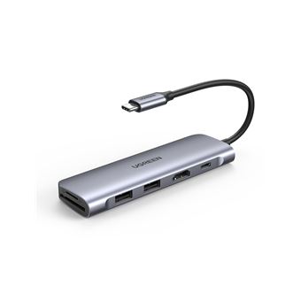 Base & Duplicador de Portas Ugreen 6-in-1 USB C PD | Prateado - 1
