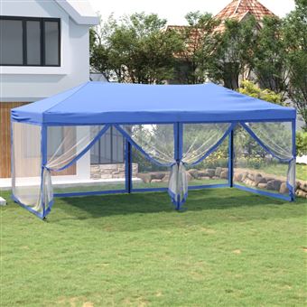 Tenda para Festas vidaXL dobrável com paredes laterais 3x6 m azul - 1
