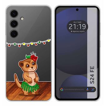 Capa de silicone TUMUNDOSMARTPHONE Transparente para Samsung Galaxy S24 FE 5G design desenhos Meerkat - 1