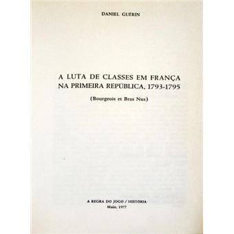 A luta de classes em frança na primeira república, 1793-1795. - 1