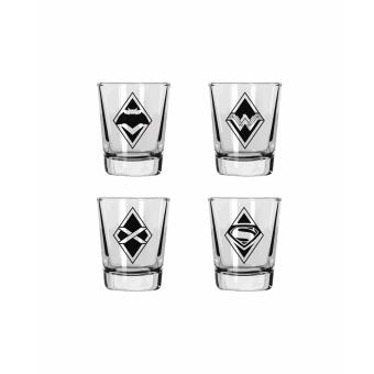 Conjunto de 4 Copos de Shot SD Toys DC Comics Batman Vs Superman Logos