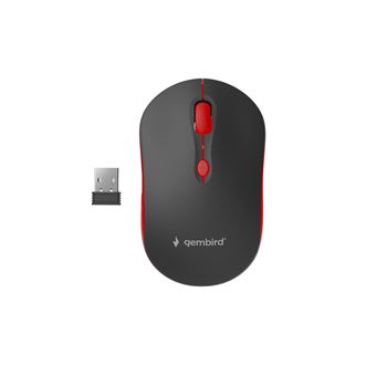 Rato Wireless Gembird WIRELESS OPTICAL MOUSE MUSW-4B-03-R 1600DP - Maus | 1600 DPI | Vermelho - 1