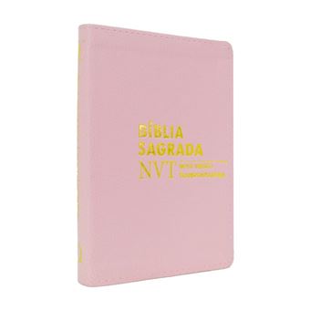Biblia Nvt Letra Normal Capa Luxo Rosa Bebe Edifique - 1