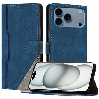 Capa FOXDOCK para iPhone 17 Pro Max | Fecho Magnético | Pele TPU Macia | 3 Compartimentos para Cartões | Função de Suporte | Azul - 1