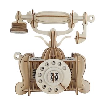 Quebra-cabeça 3D DAM | madeira | Telefone antigo - 1