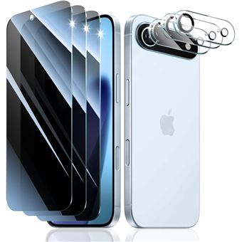 Película Protetora de Privacidade Vidro Temperado Anti-Espiã + Protetor de Lente V-REEL para iPhone 17 Air | 3 Peças - 1