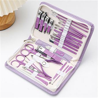 Kit de Manicure Profissional BAYKAR | 30 Peças | QT10 - Roxo - 1