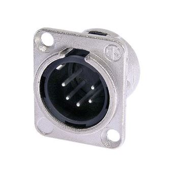 conector Neutrik NC5MD-L-1  XLR Preto, Prateado - 1