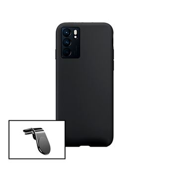 Kit Phonecare Suporte Magnético L Safe Driving Carro + Capa Silicone Líquido para Oppo Reno6 Pro 5G - 1