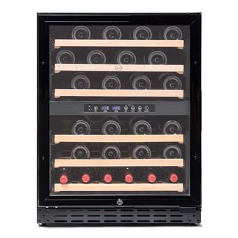 Cave de Vinho Vinobox 50 GC 2T Preta |  46 garrafas | Duas Temperaturas | Porta com fechadura | 59,5 x 59,5 x 80 cm | G - 1