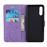 Capa PU Magunivers flor e borboleta roxo claro para Samsung Galaxy A50_2