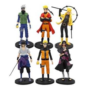 Conjunto de 6 Figuras Anime DUDAO Naruto Sasuke Kakashi Itachi | 18 cm - 1
