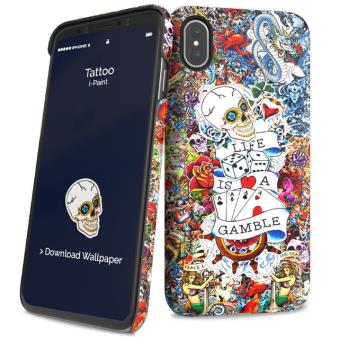 Capa i-Paint Hard Case para iPhone X/Xs  Tattoo - 1
