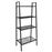 Estante em escada com 4 níveis vidaXL | metal preto