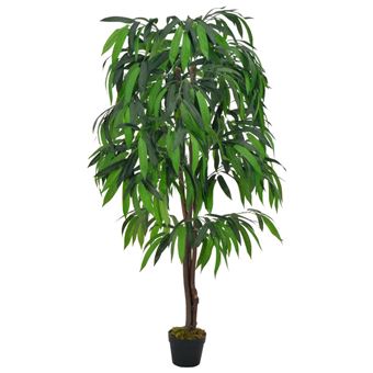 Planta Mangueira Artificial vidaXL com Vaso Verde 140 Cm - 1