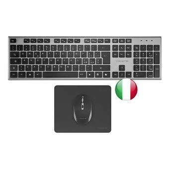 Teclado Wireless + Rato Tacens 6ZENITHIT | Idioma: Italiano | Cinzento - 1