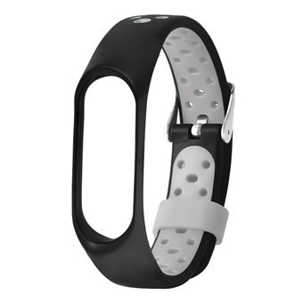 Pulseira Magunivers para Xiaomi Mi Smart Band 4 Silicone Cinta Dupla Cor Preto/Cinza - 1