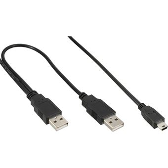 InLine 33107Y cabo USB 1,5 m Mini-USB B Preto