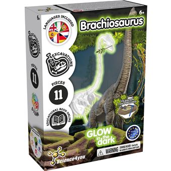 Escavações Fósseis Dinossauro Brilha no Escuro - Brachiosaurus Science4You - 1