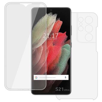 Transparente PC + TPU Corpo Inteiro 360 Capa Tumundosmartphone Completa para Samsung Galaxy S21 Ultra 5G - 1