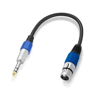Cabo Adaptador Jack 6.5mm Goeik  para XLR Stereo - Preto - 1