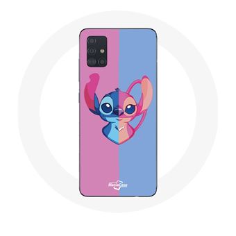 Capa Maniacase para Samsung Galaxy A51 5G Stitch E Anjo Azul Rosa - 1